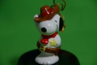 Vintage Peanuts Snoopy Ceramic Ornament " Snoopy As Cowboy Sheriff " Ufs