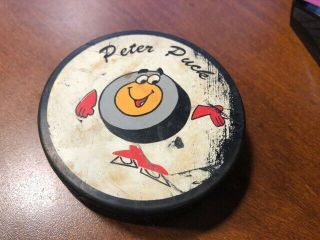 Rare Official Peter Puck Hockey Puck 1970s Made In Czechoslovakia