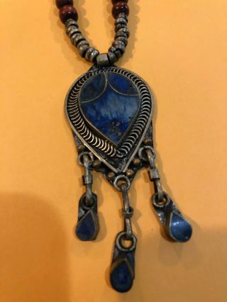 Antique/vintage Tribal Lapiz Antique Pendant/necklaces,  Antique Gold