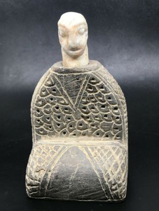 Very Ancient Museam Qulity Old Bactrian Chorlite Stone Figure Idol