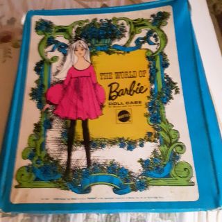Vintage 1968 World Of Barbie Doll Case With Barbie 