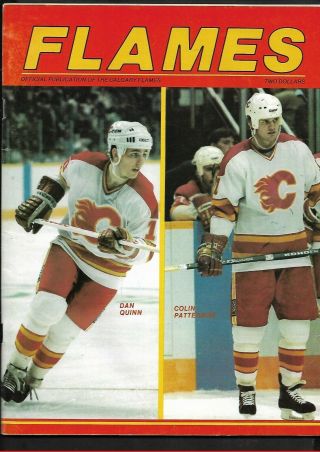 1983 - 84 Program Nhl Hockey: Buffalo Sabres At Calgary Flames,  Mar 14,  Quinn,  P