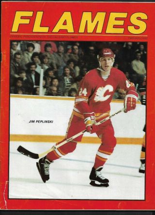 1983 - 84 Program Nhl Hockey: Washington Capitals At Calgary Flames,  Jan 15,  Peps