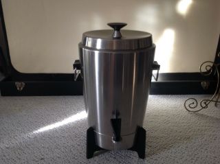 Vintage West Bend 30 Cup Stainless Steel Coffee Pot Party Percolator Urn