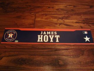 James Hoyt 2017 Astros Game Locker Room Name Plate Mlb Authenticated