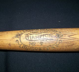 Circa 1920 Hillerich And Bradsby Champion Model Baseball Bat