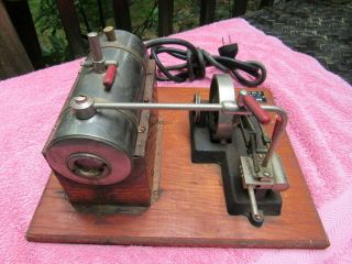 Vintage Antique Jensen Miniature Steam Engine Gray/Bronze/Red 2