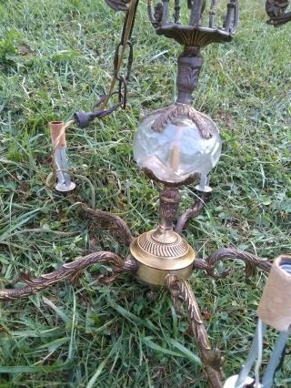 Vintage/Antique Chandelier Made in Spain,  brass?,  bronze? Offers welcome 2