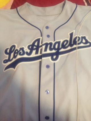 Team Issued La Dodgers Away Jersey,  Blank,  Size 46.  Majestic