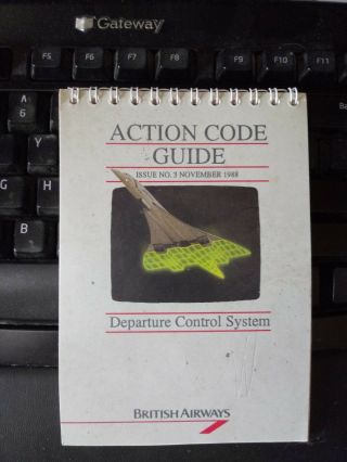 British Airway Action Code Guide Departure Control System 11/1988