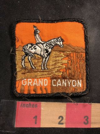 Vtg Grand Canyon National Park In Arizona Patch With Indian On Horse 91n9
