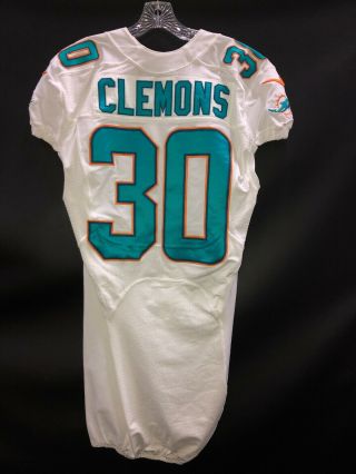 30 Chris Clemons Miami Dolphins Game Nike Jersey Year - 2013 Sz - 42 Clemson
