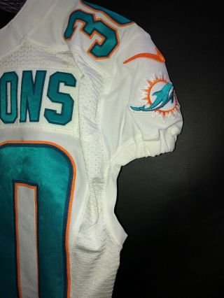 30 CHRIS CLEMONS MIAMI DOLPHINS GAME NIKE JERSEY YEAR - 2013 SZ - 42 CLEMSON 2