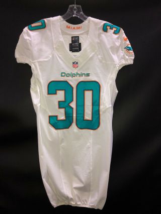 30 CHRIS CLEMONS MIAMI DOLPHINS GAME NIKE JERSEY YEAR - 2013 SZ - 42 CLEMSON 3