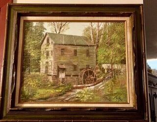 Vintage Oil Painting Signed By Artist Trover 27 " X 23 " (20 " X 16 ")