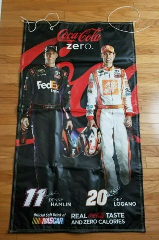 Joey Logano & Denny Hamlin Coca Cola Zero Racing Nascar Banner 20 11
