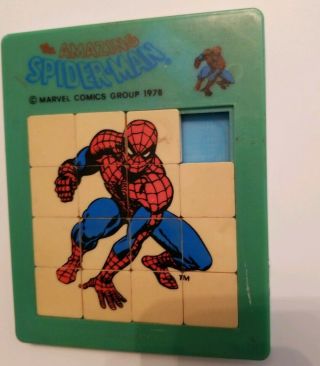 The Spider - Man Sliding Vintage Puzzle 1978 Marvel Hero