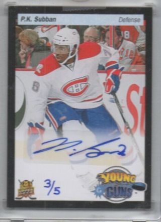 Pk Subban 2015 Upper Deck Priority Signings Expo Young Gun Rc Rookie /5