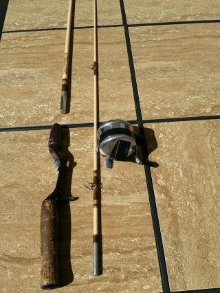 Vintage Sears Ted Williams 535,  30166 Light Action Spin Cast Rod 6’ with Zebco 33 2