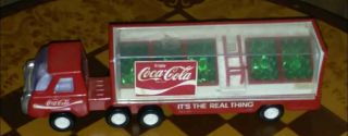 Vintage 70s Buddy L Coca Cola Tractor Trailer Delivery Truck With Coke Bottles