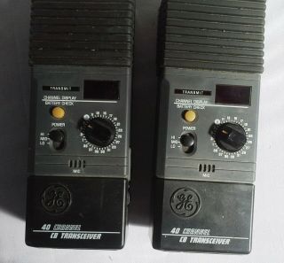 Vintage Two Ge 40 Channel Cb Transceivers Not