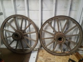 Vintage Antique Wagon Wheels Wood & W/ Metal Rim 60.  00 Each