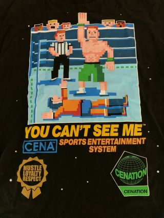 John Cena 8 - Bit Retro Extra Large T - Shirt You Can 
