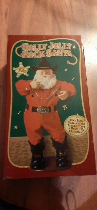 Vintage 1999 Holly Jolly Rock Singing Santa Country Cowboy Dancing Alan Jackson 3