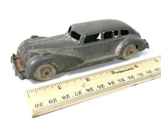 Vintage Hubley Kiddie Toy 1930s Wood Wheels - 3 Side Windows - Rare -