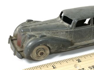 Vintage Hubley Kiddie Toy 1930s Wood Wheels - 3 Side Windows - Rare - 2