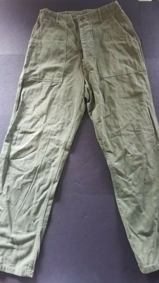Vintage Vietnam Era Od Green Field Pants Size 32 " Waist 31 " Inseam