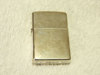 2000 Rare Zippo Lighter Plain Silver Plated & Stamped Barely
