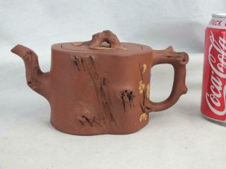 Antique Chinese Yixing Trunk Shaped Teapot - Marked