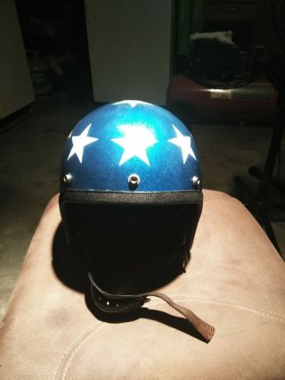 Vintage 1970 LSI - 4150 Stars & Stripes Motorcycle Helmet Easyrider 2