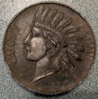 Vintage Large Lucky Penny Souvenir Cleveland Ohio