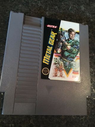 . 01 Start Bid The Metal Gear Vintage Nintendo Authentic Classic Game Nes Hq