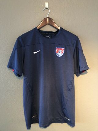 Usa Soccer Nike Usmnt 2014 World Cup Training Top Jersey Mens Large