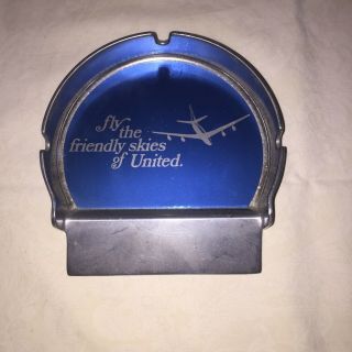 Vintage United Airllines Putting Cup Ashtray FLY THE FRIENDLY SKIES 2