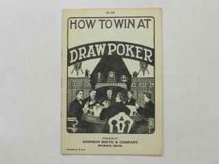 How To Win At Draw Poker 1940 