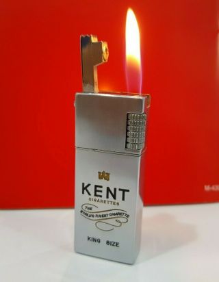 Vintage Kent King Size,  Cigarette Side Strike Lighter - King - Great - Butane