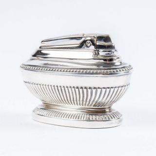 Ronson Queen Anne Silver Plated Varaflame Table Lighter