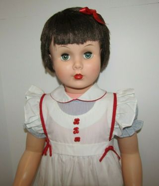 Vintage Doll Ideal Playpal Type Ae Talking 35” Not Pull String 1960s