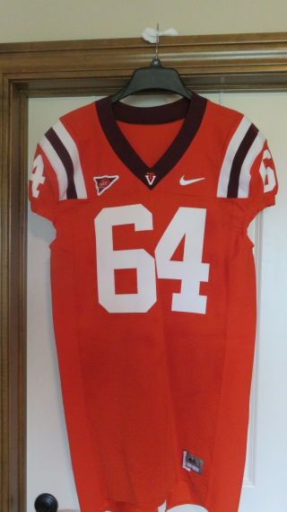 Virginia Tech Hokies Authentic Game Issued Jersey Sz 48