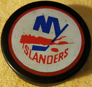 York Islanders Isles Vintage Game Puck Made In Canada Old Viceroy Slug Nhl