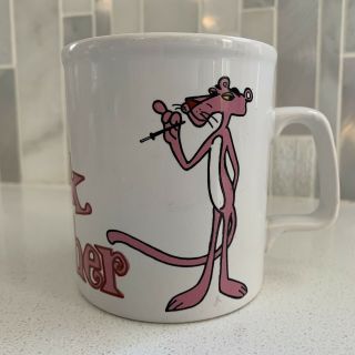 Vintage 70s Pink Panther Cartoon Kiln Craft England Coffee Cup Mug