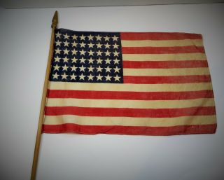 Early Vintage 48 Star American Flag - Circa 1928 - 11” X 16”