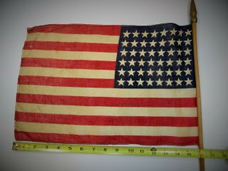 Early Vintage 48 Star American Flag - Circa 1928 - 11” X 16” 2