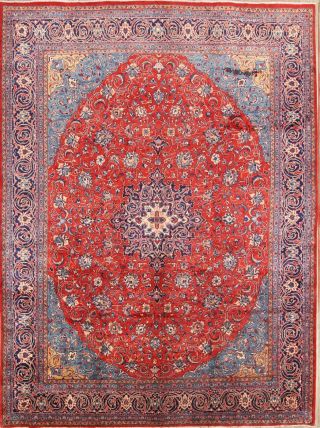 Breathtaking Vintage Floral 10x13 Sarouk Persian Oriental Area Rug