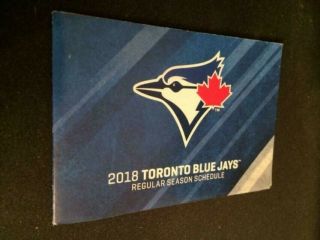 2018 Toronto Blue Jays Baseball Pocket Schedule Tickets Version