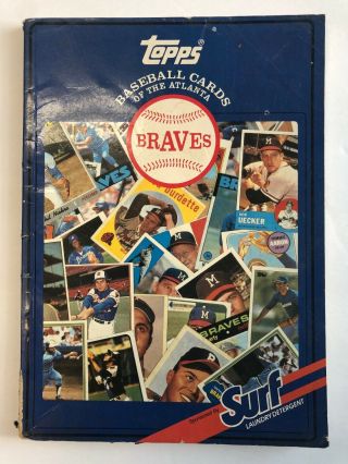 Topps Baseball Cards Of The Atlanta Braves Commemorative Book By Surf Detergent